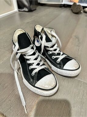 Converse Kids' Black High-Top Canvas Sneakers size 13